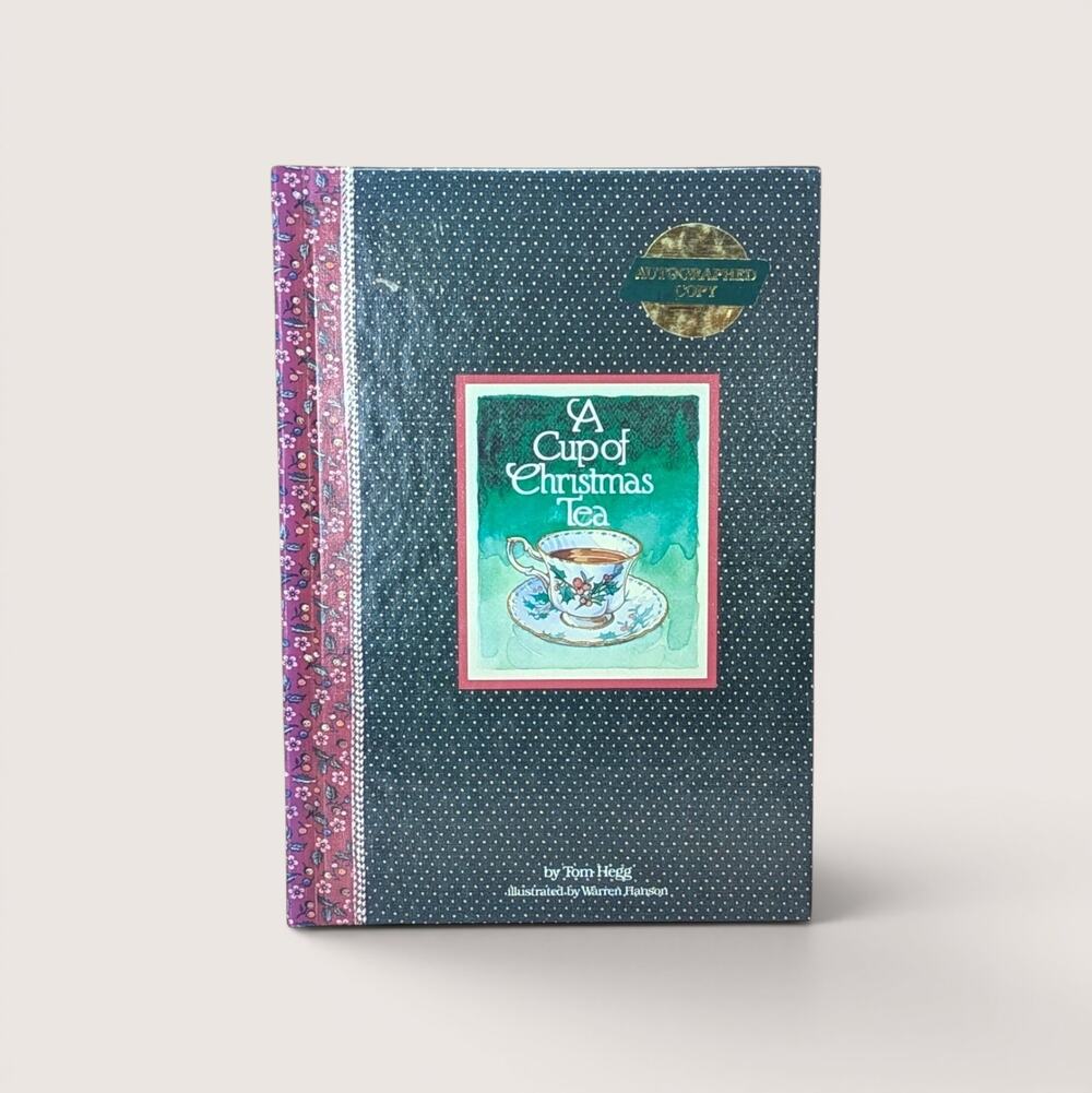 1980s A Cup of Christmas Tea by Tom Hegg Signed